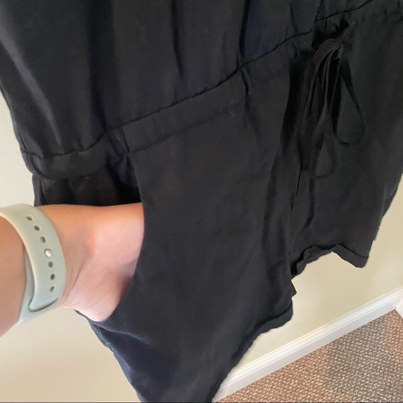 Umgee Black Button Pocket Romper - Picture 4 of 7